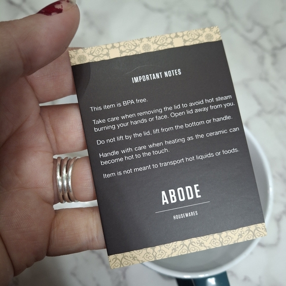 ABODE Teal Container with Lid - Picture 9 of 9